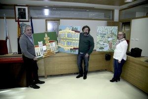 Luis Galán - alcalde - concelleira cultura - Carral 2015 web